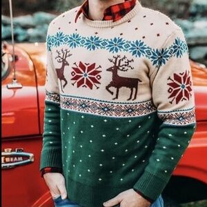 Kiel James Patrick Cozy Cabin Sweaters Snowflake Reindeer NWT Size XS Unisex